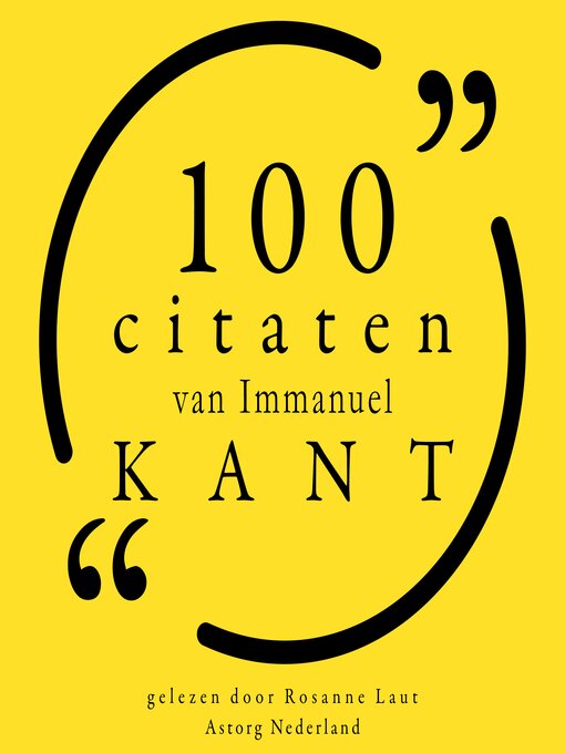 Title details for 100 citaten van Immanuel Kant by Immanuel Kant - Available